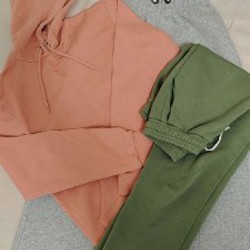 Джоггеры из футера зелёные - фото 1