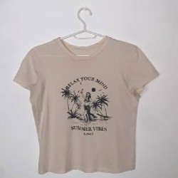 Бежевая футболка - фото 3