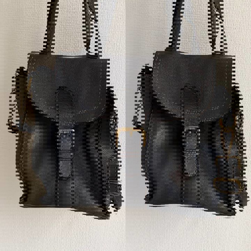 Кожаная винтажная сумка