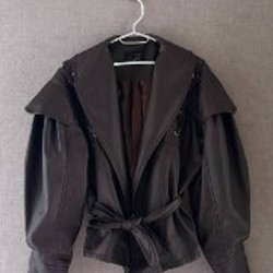 Куртка из экокожи с поясом - фото 2