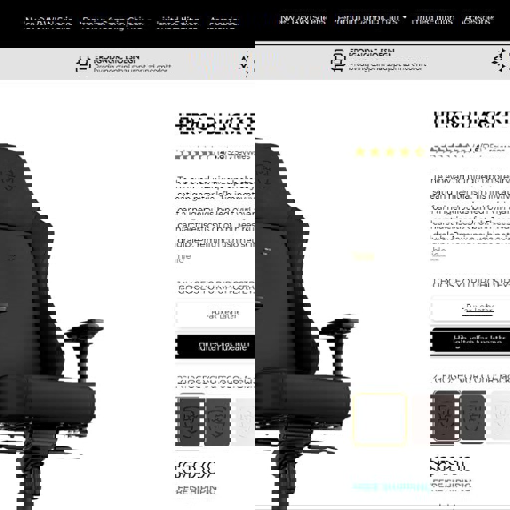 Стул компьютерный noblechairs hero black edition