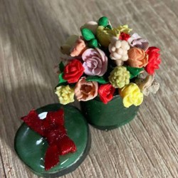 Миниатюрный букет ручной работы - фото 2