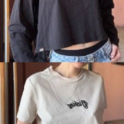 Кропнутый лонг и футболка Dickies - фото 5