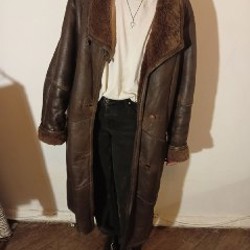 Длинная винтажная дублёнка - фото 3