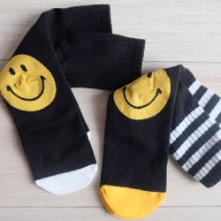 Черные носки со смайликами - фото 2