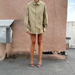 Хлопковая рубашка оверсайз - фото 10