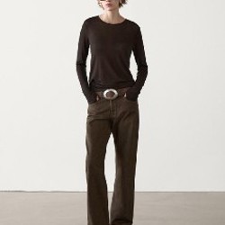 Коричневые джинсы Massimo Dutti - фото 3