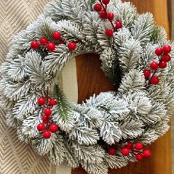 Ваза пластмассовая с цветами и травой - фото 4