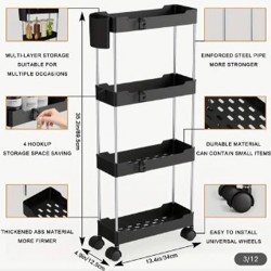 Белый стеллаж на колесиках - фото 2