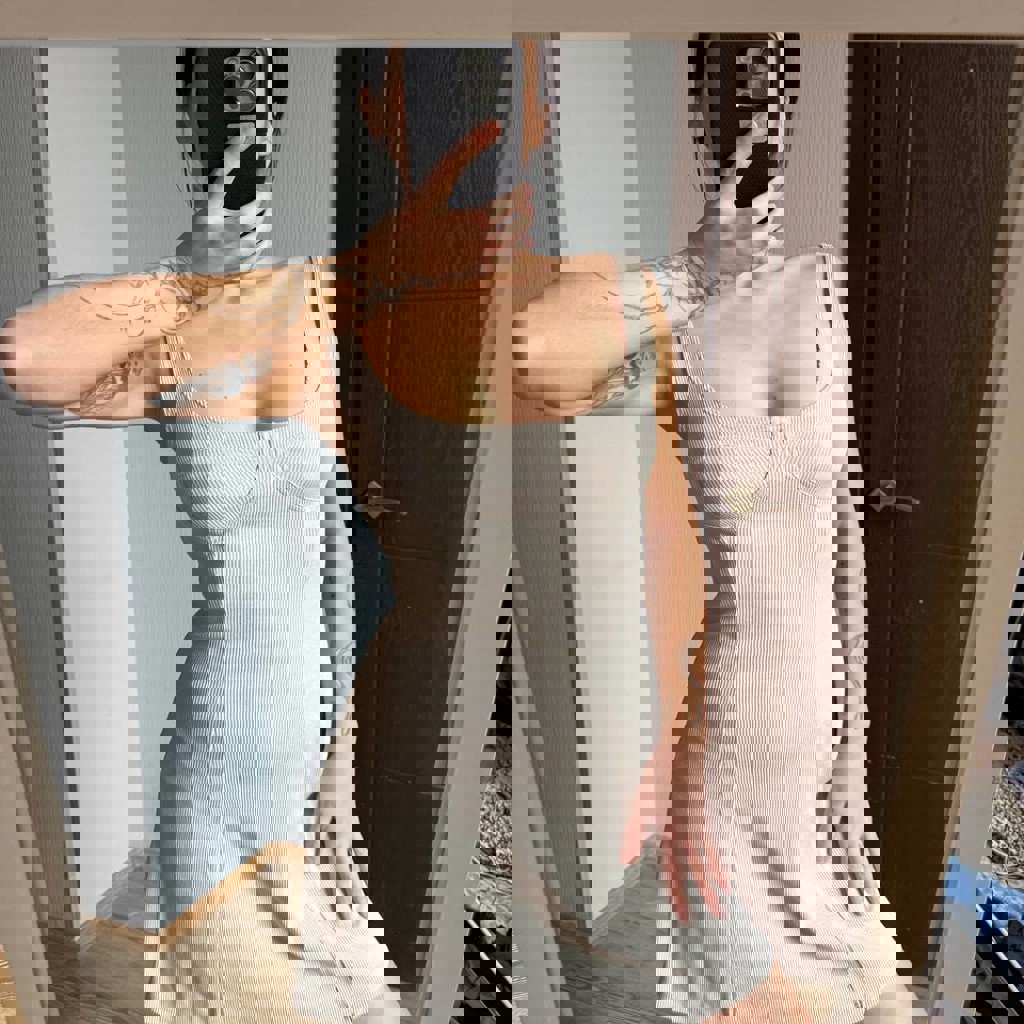 Платье Zara в рубчик