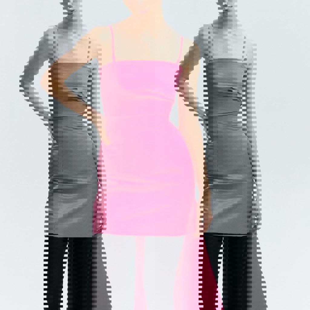 Белое платье-комбинация