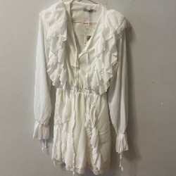 Платье шифоновое белое - фото 2