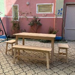 Деревянный стол ручной сборки на 8 человек - фото 3