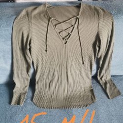 Лонгслив хаки - фото 3