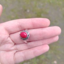 Серебряное кольцо с коралом - фото 4