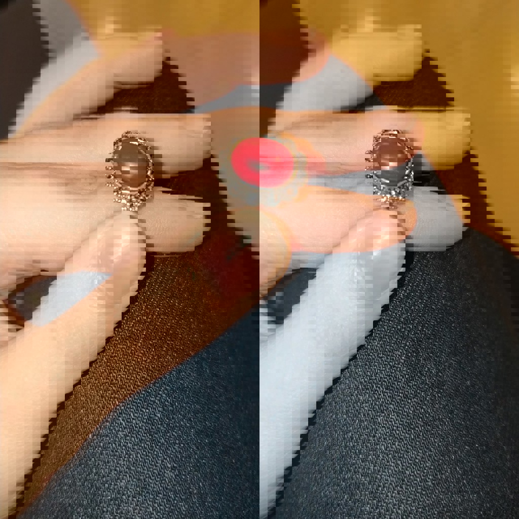 Серебряное кольцо с кораллом