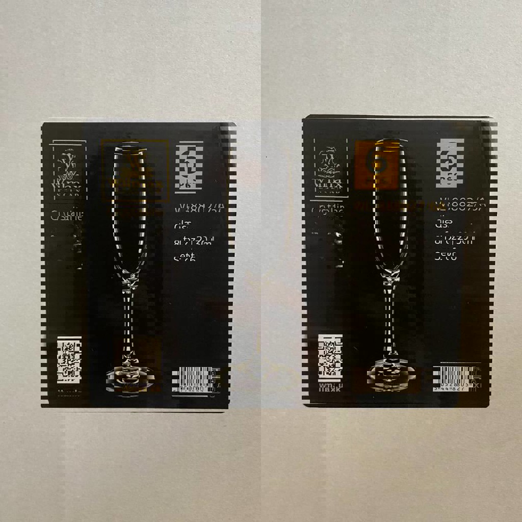 Бокалы для шампанского Wilmax Crystalline