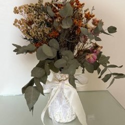 Бежево-белая ваза - фото 2