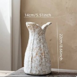 Бежево-белая ваза - фото 4