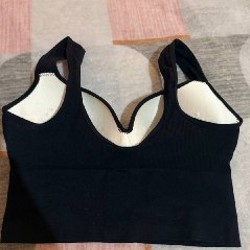 Черный топ с чашками пушап - фото 2