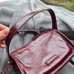 Сумка бордовая из натуральной кожи - фото 1