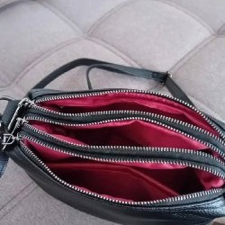 Сумка бордовая из натуральной кожи - фото 4