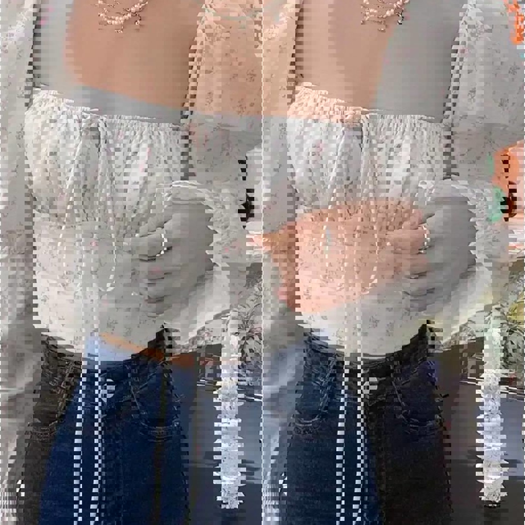 Блузка с цветочным принтом