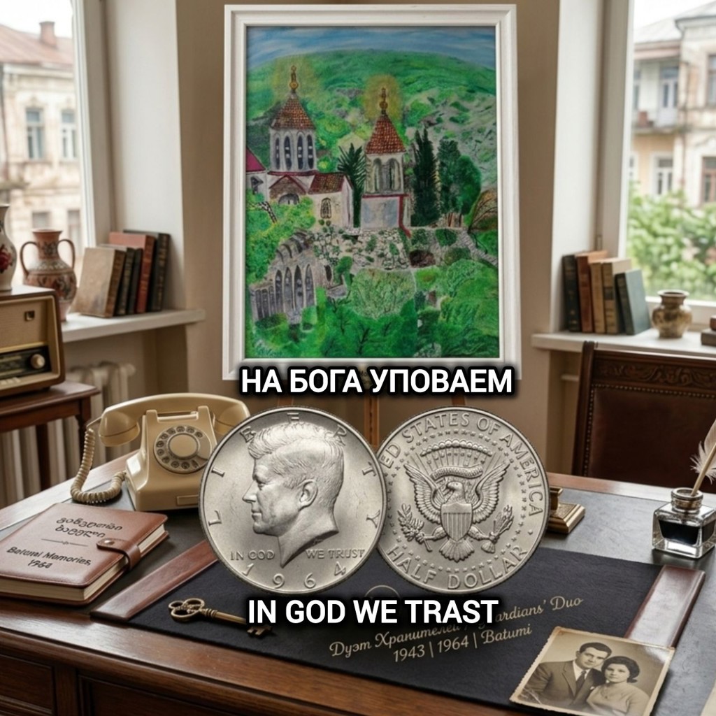 Серебряный артефакт 50 центов Кеннеди 1964 года