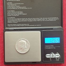 Серебряный артефакт 50 центов Кеннеди 1964 года - фото 5