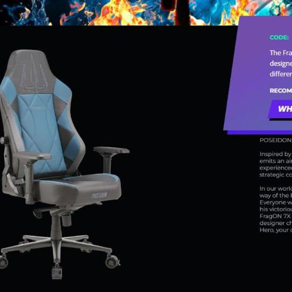 FragON 7x series gaming chair - Poseidon