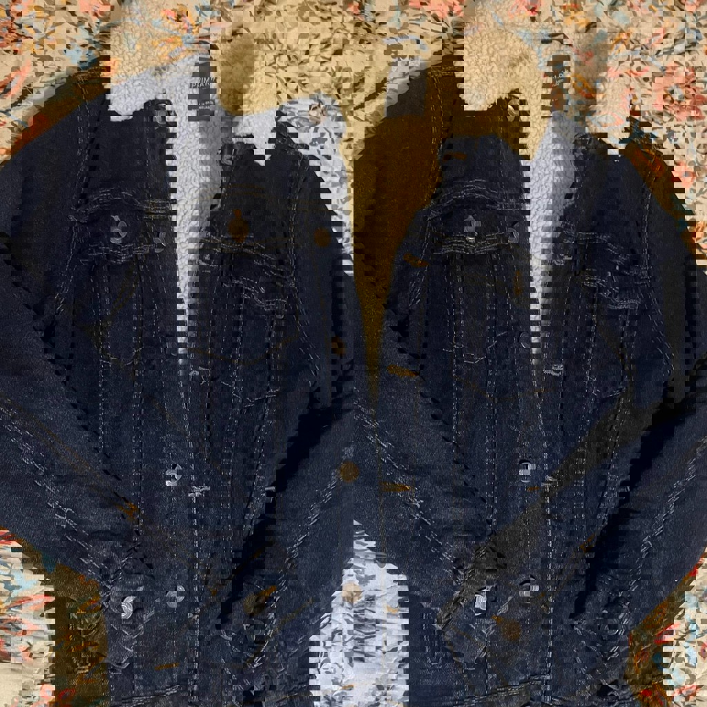 Теплая джинсовая куртка