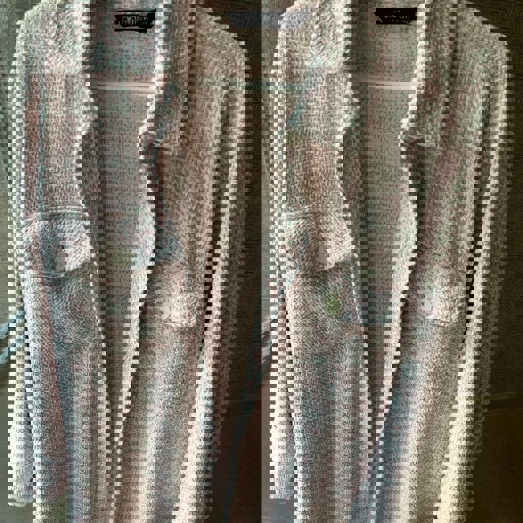 Радужный вязаный свитер