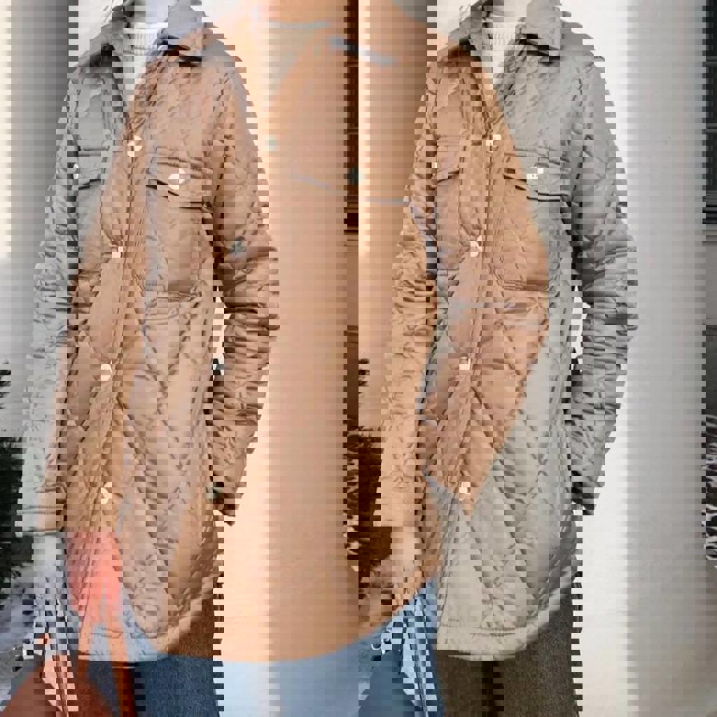 Стеганая куртка-рубашка