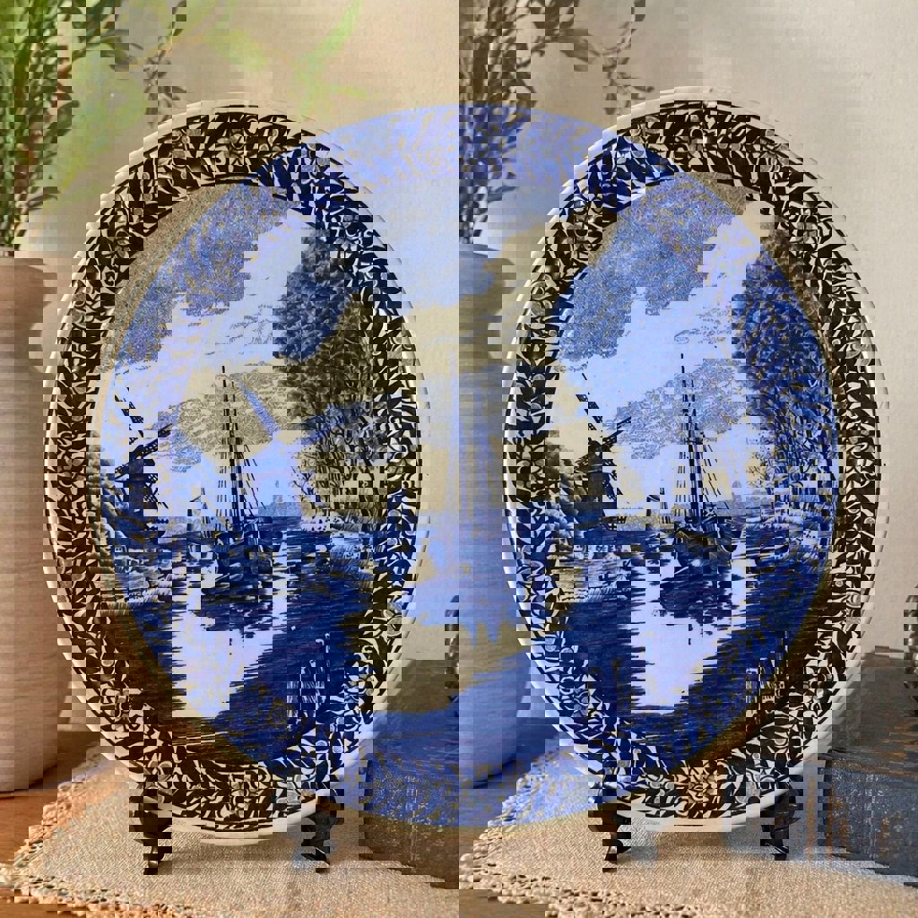 Декоративная настенная тарелка Delft Blue