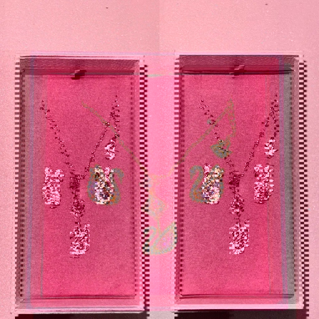 Набор Сваровски Серьги + Кулон