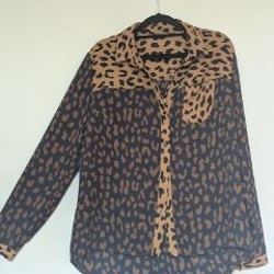 Рубашка сине-леопардовая - фото 6