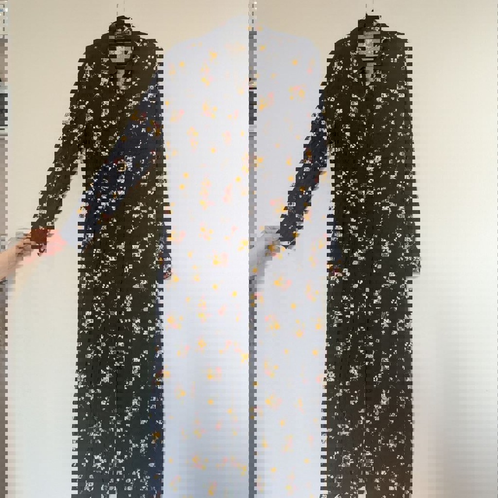 Длинное прозрачное платье-рубашка H&M