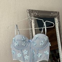 Топ корсет голубой - фото 4