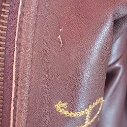 Кожаная женская винтажная куртка - фото 6