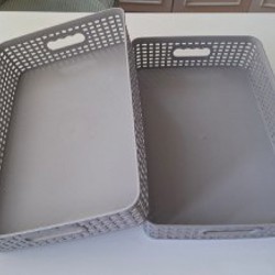 Корзинка пластиковая бежевая - фото 3