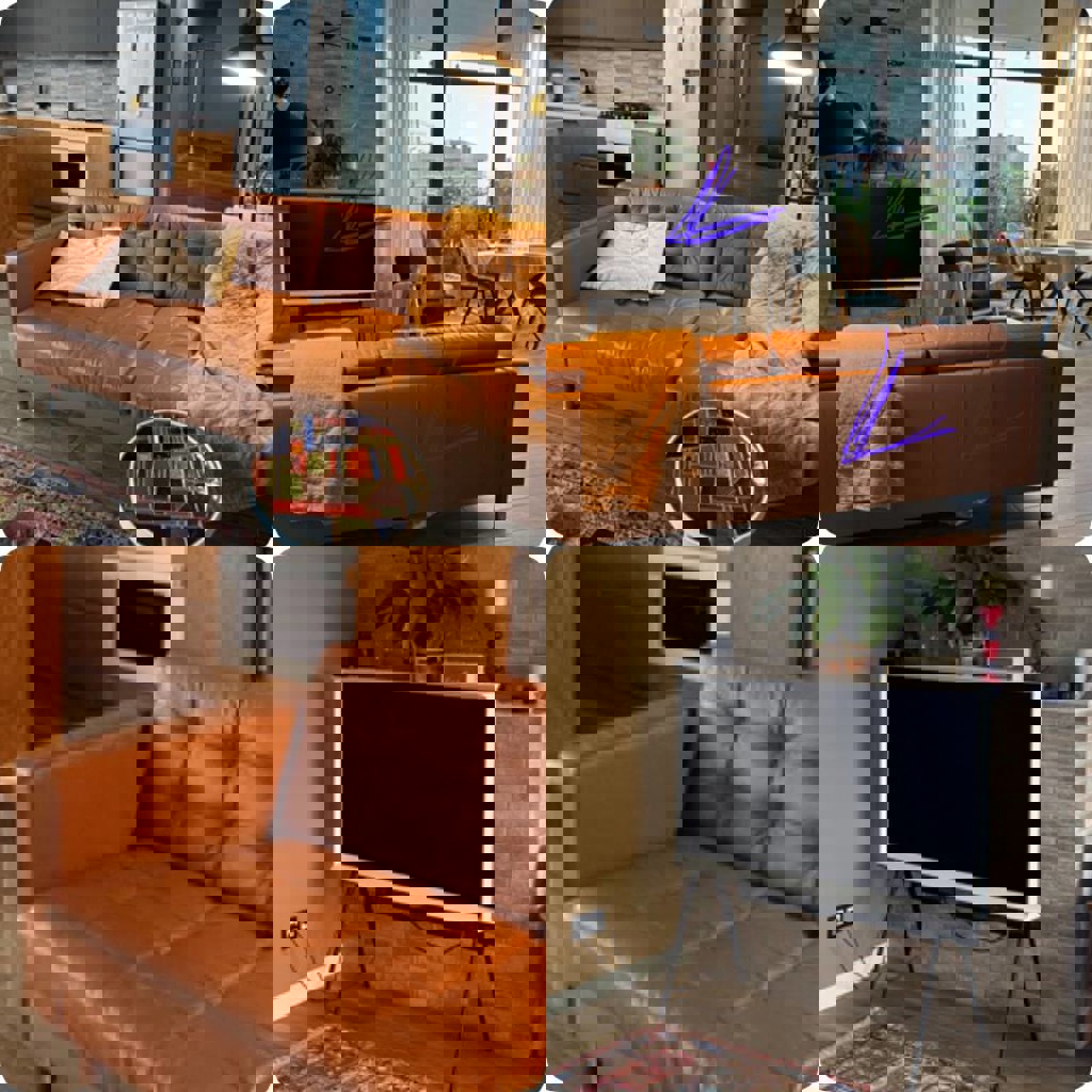 Кожаный диван