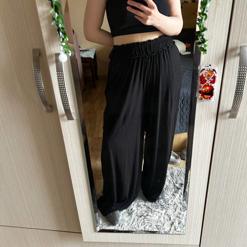 Черные широкие брюки ASOS Design