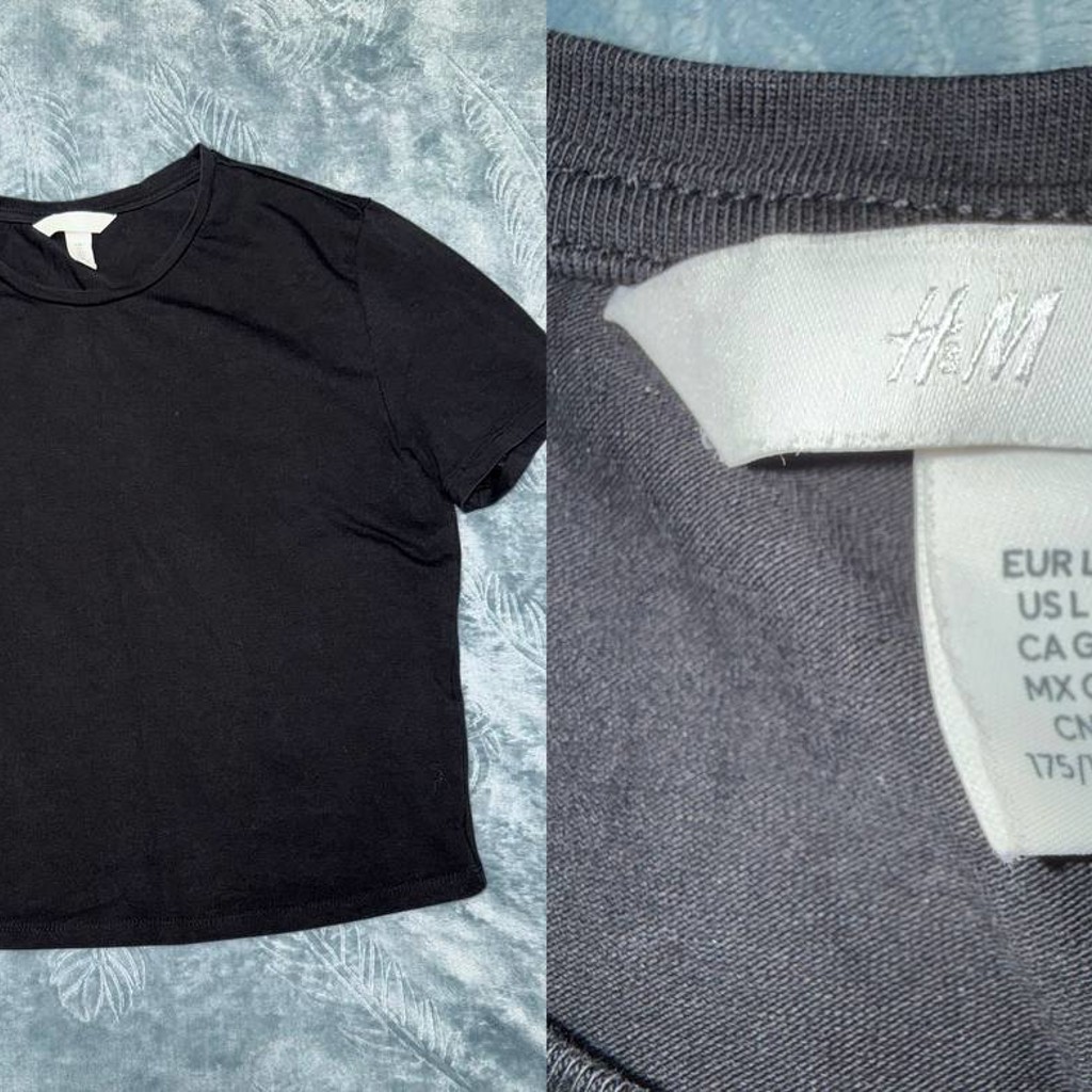 Черная базовая футболка H&M