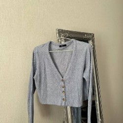 Кардиган голубой Bershka - фото 3