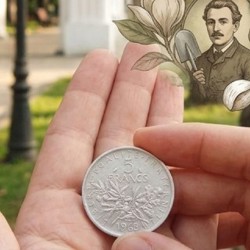 Серебряный артефакт 5 франков 1963 года - фото 2