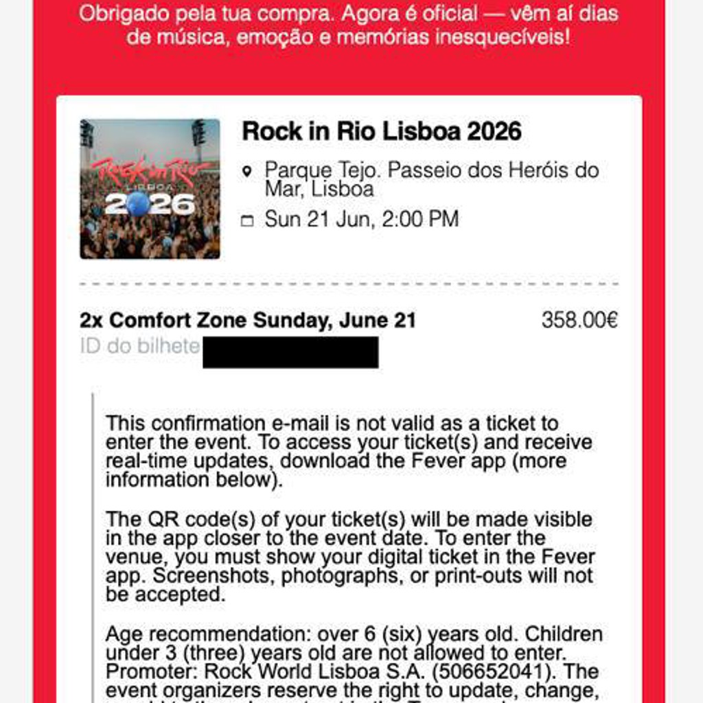 Билеты на фестиваль Rock in Rio