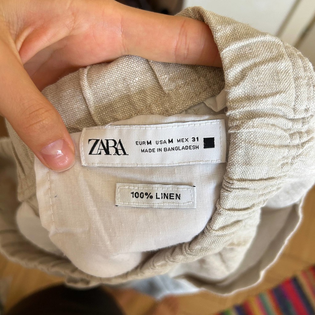 Мужские льняные брюки zara