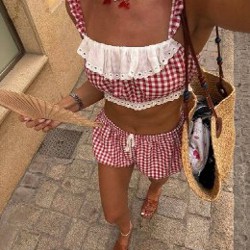 Топ в клетку виши - фото 5