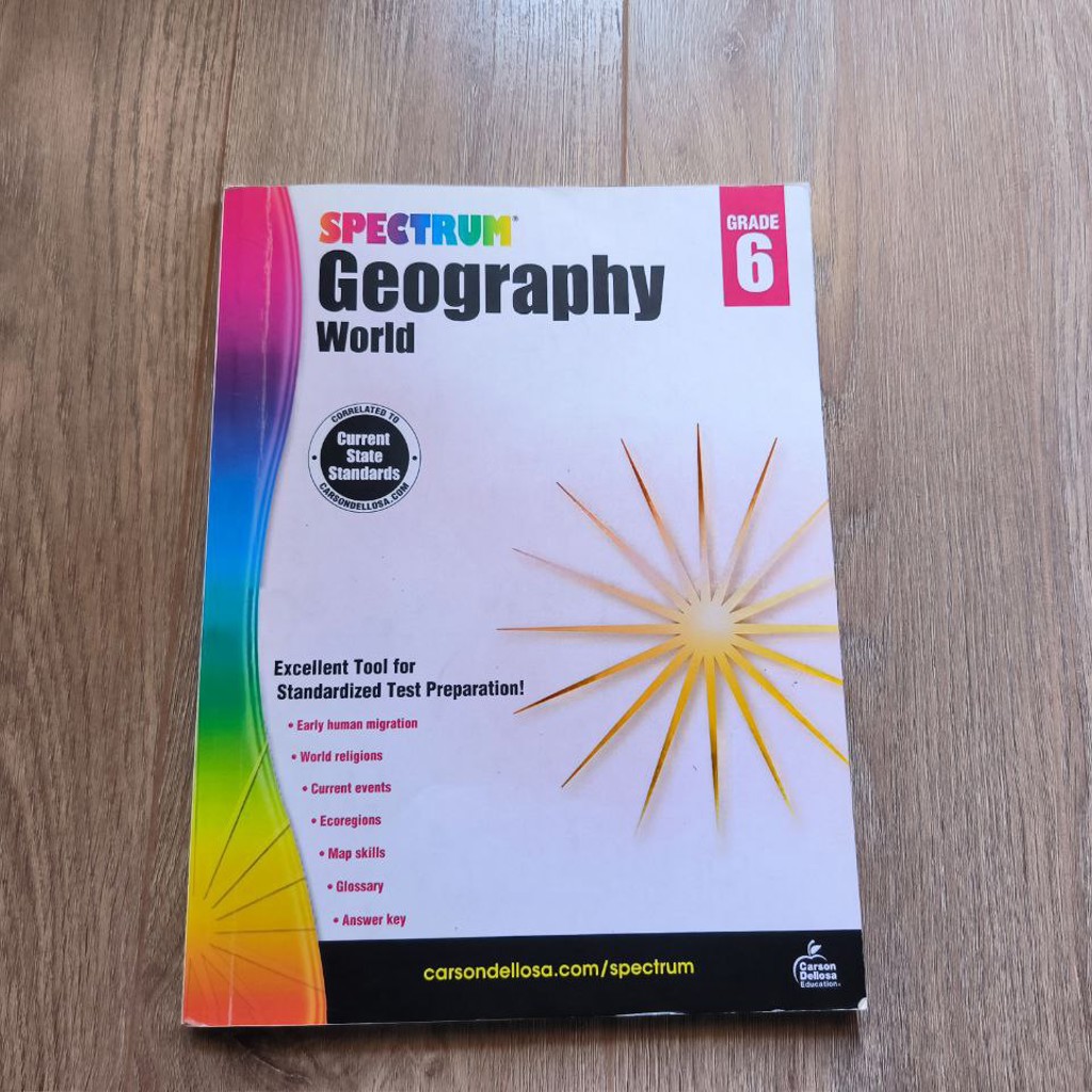 Spectrum Geography word 6 grade