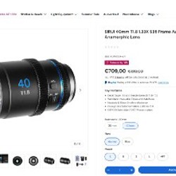 Sirui 40mm F1.8 1.33x Anamorphic AF Lens - фото 2